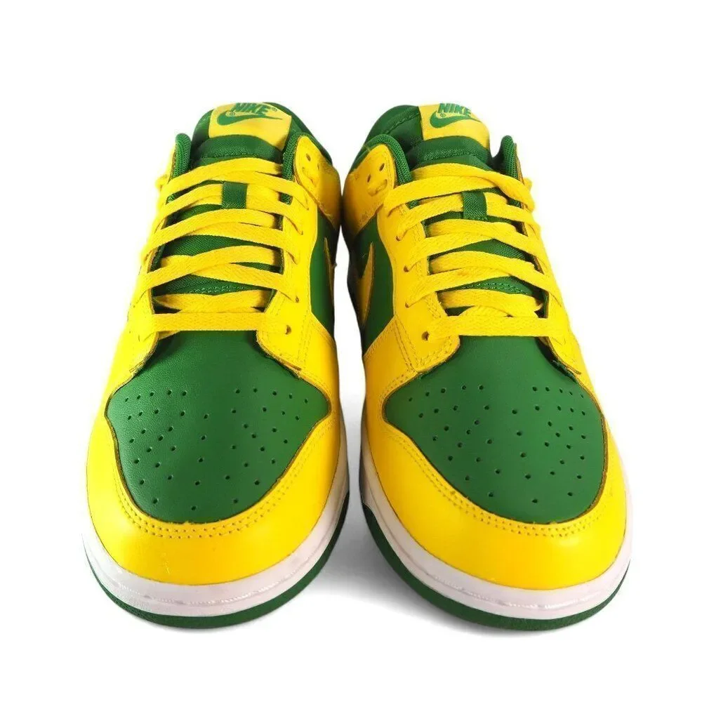 Nike Dunk Low‎ 'Reverse Brazil' Classic 2-Tone Sneakers DV0833-300 Men's 10.5